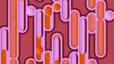 Renkli geometrik şekillerin sonsuz hareket deseni 3D canlandırma döngüsü HD