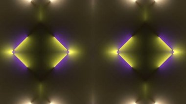 Parlayan neon çizgilerin soyut döngü animasyonu. 3d görüntüleme HD