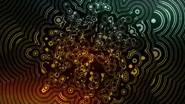 Hareket grafik tasarımı için altın ayrıştırıcı dalgalar 3d dijital animasyon 4K — Stok video