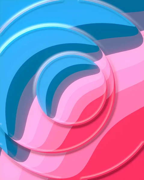 Circles Trendikäs Neon Värigradientti Digitaalinen Kuva Värikäs Geometrinen Tausta Abstrakti — kuvapankkivalokuva
