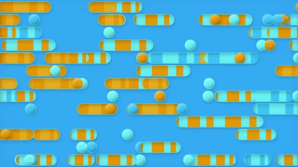 トレンディーなグラデーションと色の幾何学図形の動きパターン 3Dレンダリングの背景 抽象最小限のスタイル テンプレートデザイン デジタルシームレスループアニメーション Ultra Hd解像度 — ストック動画