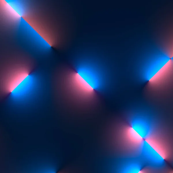 Lámparas Fluorescentes Sobre Una Superficie Oscura Renderizado Estilo Abstracto Espacio —  Fotos de Stock