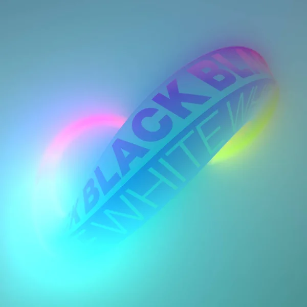 Oändlig Neon Fantasi Figur Med Djup Fält Effekt Flerfärgad Optisk — Stockfoto