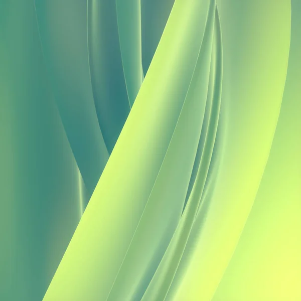Krásná Šablona Kolísavými Pruhy Látky Větru Obklopená Zelenou Mlhou Abstraktní — Stock fotografie