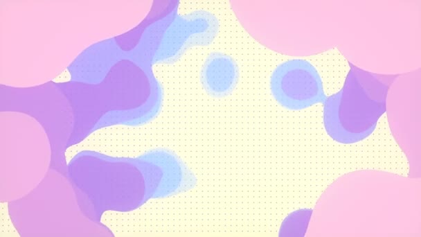 Plano multicolor formas abstractas fluido orgánico. 3d animación bucle de renderizado HD — Vídeos de Stock