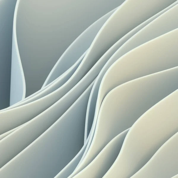 白い布のストライプの波のパターン コンセプトデザインのためのモダンなカバー ミニマルアート 幾何学的な質感の背景 3Dレンダリングデジタルイラスト — ストック写真