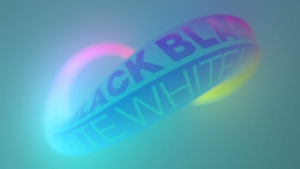 Sonsuz neon fantezi figürü optik illüzyon sembolü 3D canlandırma döngüsü animasyonu — Stok video