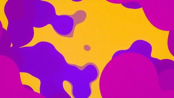 Planas formas orgánicas multicolores. Animación de bucle de renderización 3d abstracta HD — Vídeos de Stock