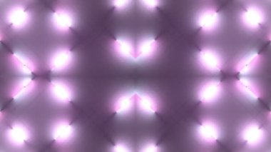 Hareket eden pembe floresan lambaları 3D görüntüleme kaleydoskopik desen animasyonu