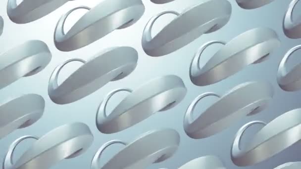 Modèle Mobile Figures Mathématiques Courbes Blanches Fond Lumineux Rendu Modèle — Video