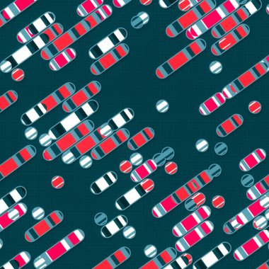 Dekoratif tasarım için soyut renkli geometrik şekiller. 3D görüntüleme modern arkaplan. Reklam şablonu. Fütürist bir kavram. Dijital illüstrasyon