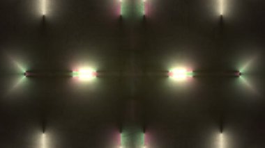 Koyu yüzeyde neon renkli Kaleydoskopik desen 3D canlandırma döngüsü canlandırması