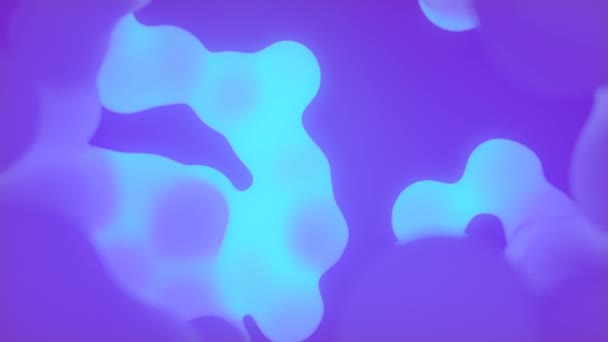 거대하게 빛나는 액체 덩어리들은 용암등처럼 보인다. 3d 렌더링 루프 애니메이션 — 비디오