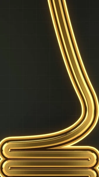 Αφηρημένη Ροή Χρυσού Πολύχρωμη Μπορντούρα Σκούρο Φόντο Ψηφιακή Απεικόνιση Σύγχρονη — Φωτογραφία Αρχείου