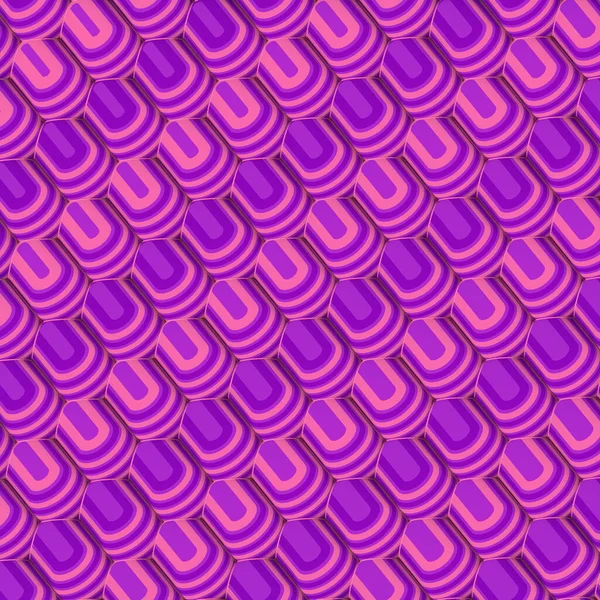 Skupina Geometrických Tvarů Růžovou Fialovou Pruhovanou Texturou Vykreslování Vzor Futuristický — Stock fotografie