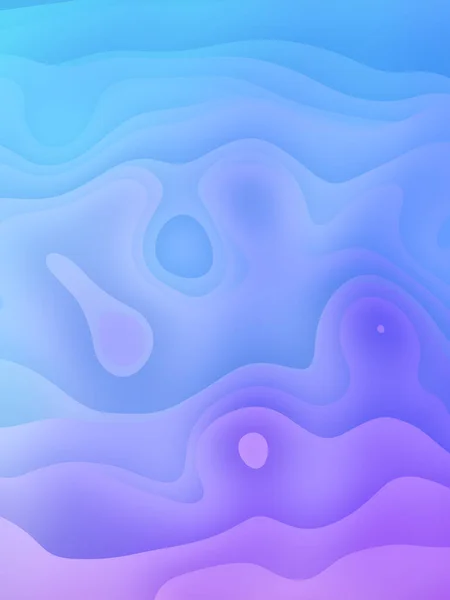 尼昂彩色波浪形抽象背景 现代彩色数字图像 3D渲染流行概念艺术 — 图库照片