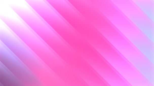 Ondes de gradient rose en mouvement en diagonale. 3d rendu boucle animation fond — Video