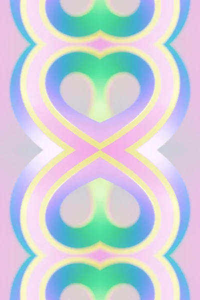Цифрова Ілюстрація Різнокольорової Неможливої Математичної Фігури Модна Реклама Абстрактний Геометричний — стокове фото