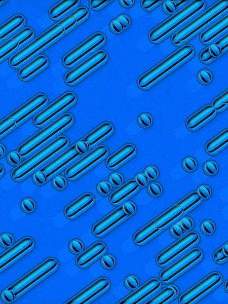 Azul Colorido Formas Geométricas Abstrato Renderização Fundo Para Design Decoração — Fotografia de Stock
