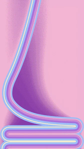 Colored Squiggly Flow Thin Lines Neon Color Abstract Wave Pattern — Photo