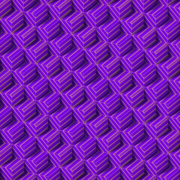 Orthographic Projection Rectangles Covered Violet Striped Texture Geometric Background Trendy — Stockfoto