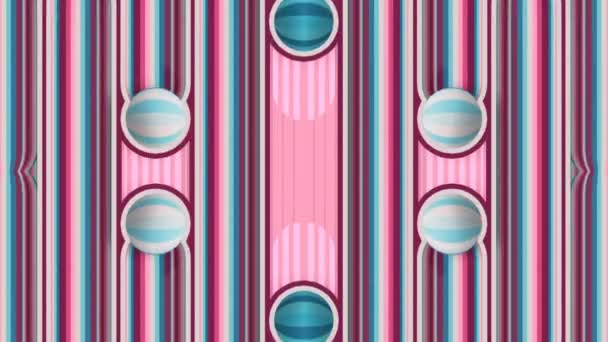 Kaleidoscopic pattern of simple geometric shapes 3d rendering loop animation HD — Vídeos de Stock