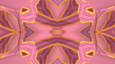 Sonu gelmeyen pembe saykodelik 3d görüntüleme kaleydoskopik desen animasyonu HD