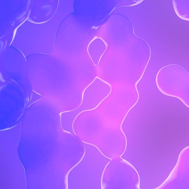 Grafik tasarımı için modern sıvı şablonun uçan neon damlalarıyla donatılmış arka plan. Yaratıcı bir geçmiş. 3d dijital resimleme