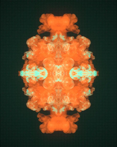Magisches Kaleidoskopisches Muster Mit Trendigem Rauchfarbverlauf Isoliert Auf Dunklem Hintergrund — Stockfoto