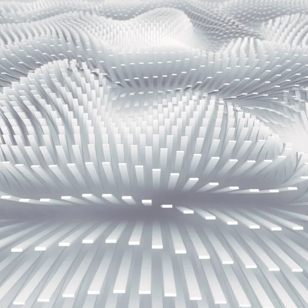 Abstract Wavy Field White Rectangular Shapes Contemporary Template Cover Design —  Fotos de Stock