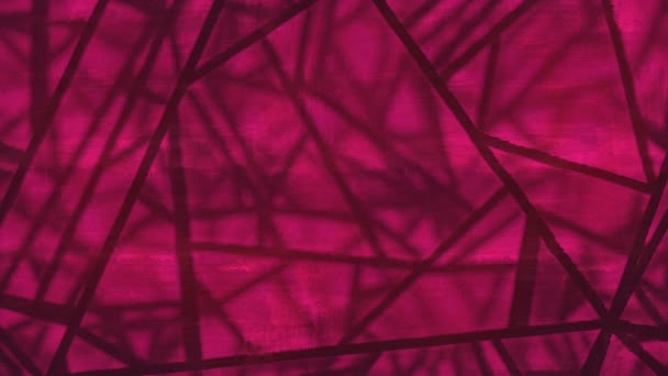 Pink Volumetric Light Passes Moving Geometric Structure Modern Cover Design — Stockvideo