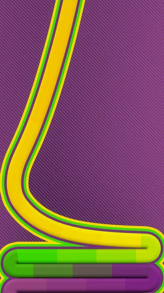 Flow Neon Colored Lines Fashionable Stepped Gradient Modern Line Art — Stockfoto