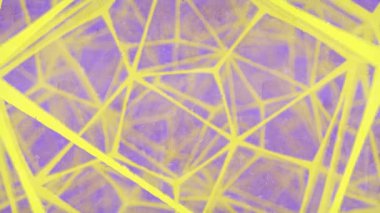Chaotic geometric pattern of moving yellow lines. Abstract creative concept. Modern background. Contemporary art. Digital seamless loop animation. 3d rendering. 4K, Ultra HD resolution