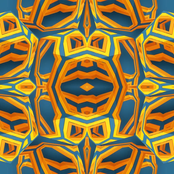 Fantasy Kaleidoscopic Object Trendy Color Gradient Rendering Digital Illustration Abstract — Φωτογραφία Αρχείου