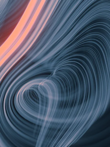 Wavy Field Magical Energy Form Burning Vortices Lines Neon Color — 스톡 사진