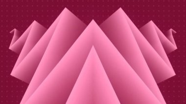 Fantastic composition with endlessly moving pink zigzag pattern. Bright abstract background. Modern 3d rendering digital seamless loop animation. Design element. HD resolution