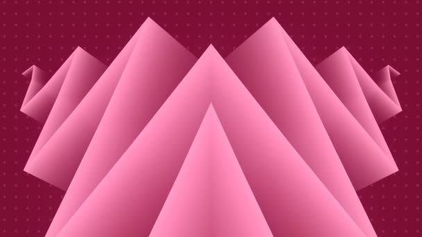 Fantastic Composition Endlessly Moving Pink Zigzag Pattern Bright Abstract Background — ストック動画