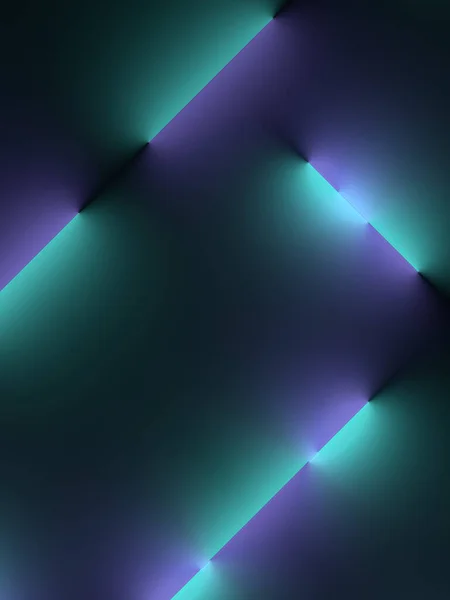 Флуоресцентные Лампы Тёмном Фоне Современный Шаблон Рендеринга Космический Футуристический Креативный — стоковое фото