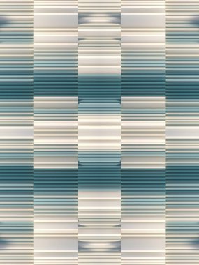 Modern pattern of wave rectangular shapes. Technology concept. Template design. 3d rendering digital illustration background