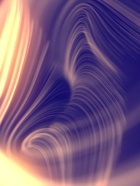 Abstract Swirls Wavy Energy Lines Neon Color Virtual Reality Art — Fotografia de Stock