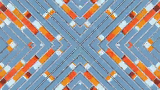 Wavy Movement Kaleidoscopic Pattern Rectangular Stripes Trendy Gradient Modern Background — Stockvideo