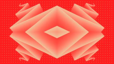 Digital seamless loop animation with endlessly moving kaleidoscopic pink zigzag pattern. 3d rendering abstract background. Modern design. HD resolution