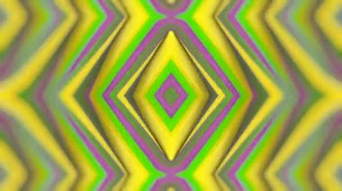 Abstract wavy kaleidoscopic background with trendy multi colored gradient. Modern minimal style. Digital seamless loop animation. 3d rendering. HD resolution