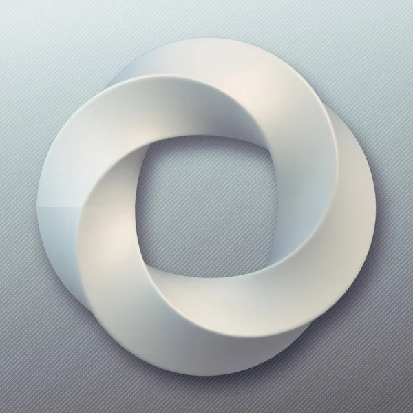 Twisted White Shape Rendering Composition Abstract Style Creative Concept Design – stockfoto