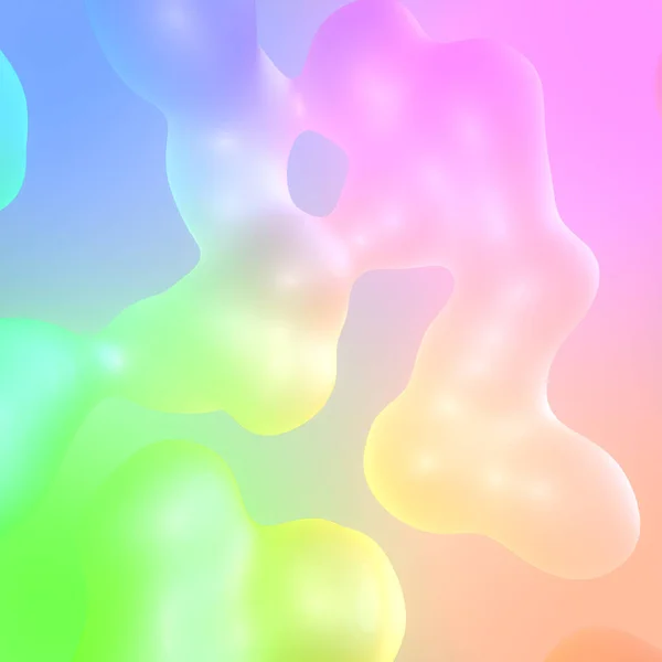 Magical Neon Colored Liquid Blobs Viscous Droplets Organic Structure Fluid — Stok fotoğraf