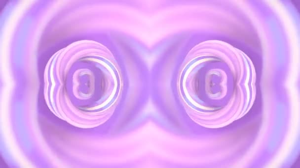 Digital Seamless Loop Animation Neon Color Impossible Twisted Shapes Depth — Vídeos de Stock