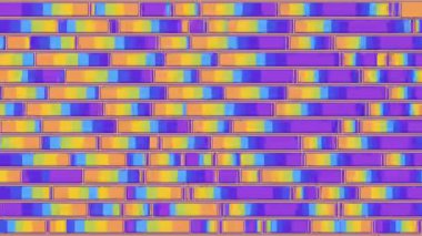 Renkli çizgilerin soyut deseni yatay çizgiler boyunca hızlı hareket eder. Dekoratif tasarım için modern arka plan. Parlak dijital dikişsiz döngü animasyonu. 3D görüntüleme. 4K, Ultra HD çözünürlüğü