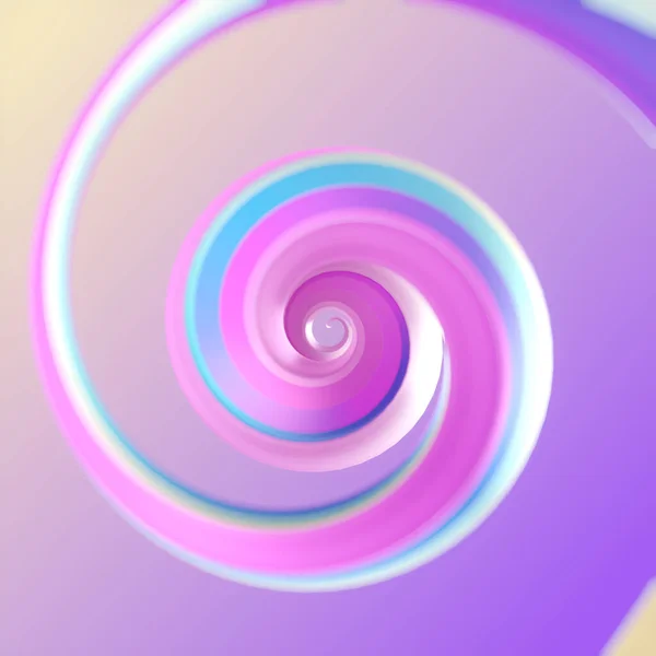 ネオンカラーの螺旋 多色パターンを抽象化 現代的な概念の背景 3Dレンダリングデジタルイラスト — ストック写真