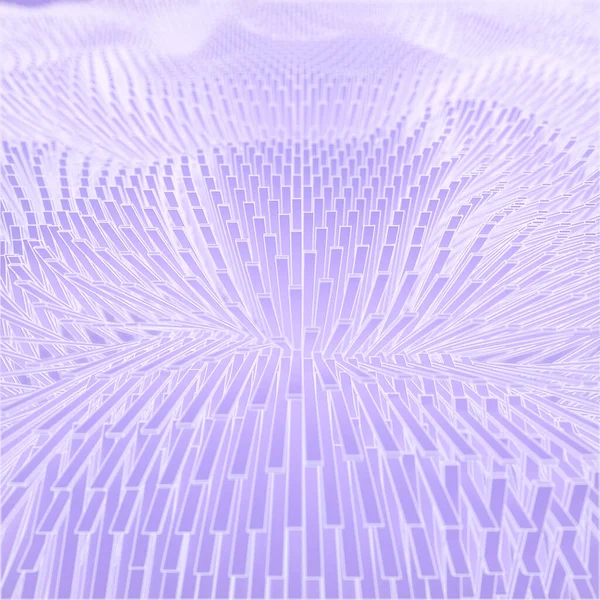 Infinite Wavy Field Many Violet Geometric Rectangular Shapes White Border — Stock Photo, Image