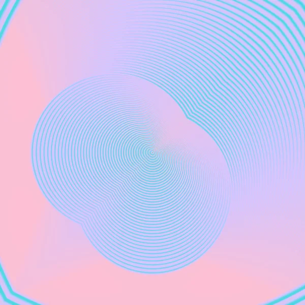 Kuvio Vaaleanpunainen Viivoja Sinisellä Pohjalla Edustavat Pyöreä Kolmiulotteinen Muoto Moderni — kuvapankkivalokuva